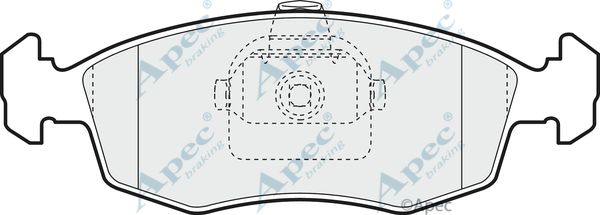 APEC BRAKING Комплект тормозных колодок, дисковый тормоз PAD1112